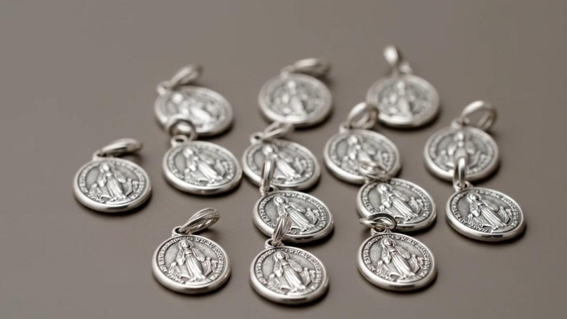 Amazon.com: Weyuley 60pcs Our Lady Medal Floral Rosary Centerpiece